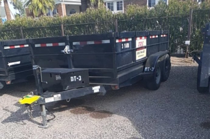 6x12 2 dump trailer for rent from trs equipment rental