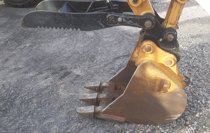 close view of mini excavator attachments for rent from trs equipment rental