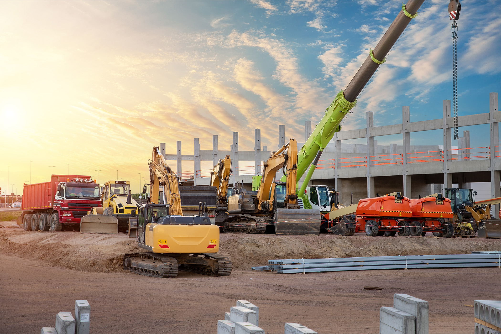 bobcat rental from trs equipment rental on a project site