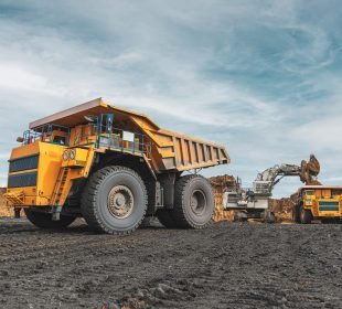 construction equipment from trs equipment rental loading the sand with maximum efficiency